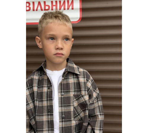 Сорочка оверсайз коричнева